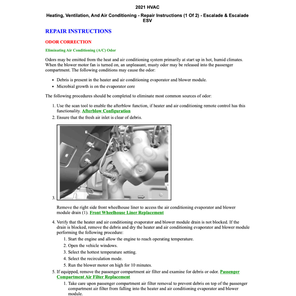 CADILLAC ESCALATE ESV (2021+) SERVICE WORKSHOP MANUAL