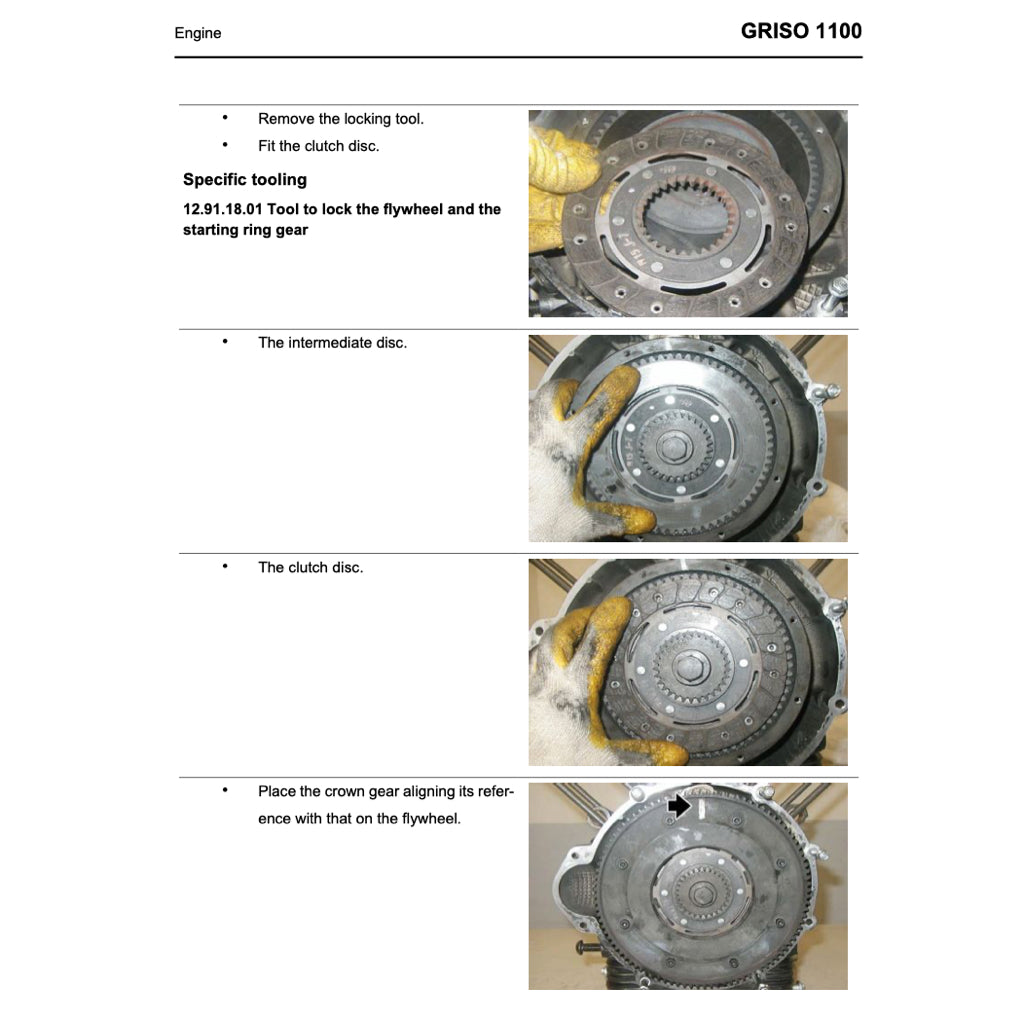 MOTO GUZZI GRISO 1100 (2005-2015) SERVICE WORKSHOP MANUAL + PARTS CATALOGUE + OWNER'S MANUAL