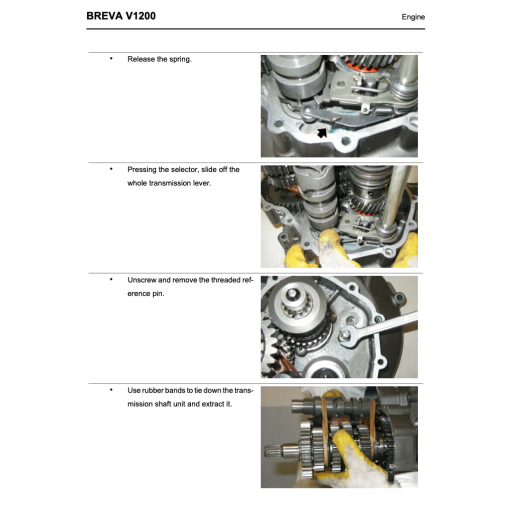 MOTO GUZZI BREVA V1200 (2008-2011) SERVICE WORKSHOP MANUAL + PARTS CATALOGUE + OWNER'S MANUAL