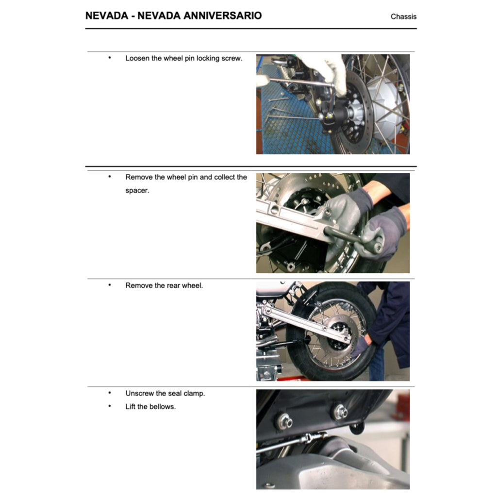 MOTO GUZZI NEVADA / ANNIVERSARIO 750 (2012+) SERVICE WORKSHOP MANUAL + PARTS CATALOGUE + OWNER'S MANUAL