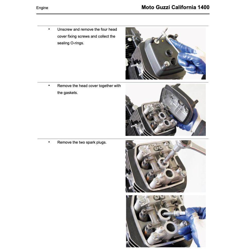 MOTO GUZZI CALIFORNIA 1400 (2013+) SERVICE WORKSHOP MANUAL + PARTS CATALOGUE + OWNER'S MANUAL