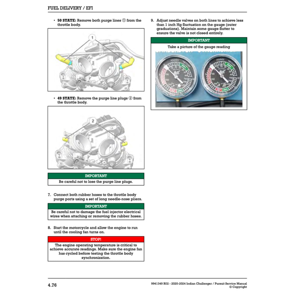 INDIAN CHALLENGER / PURSUIT (2020+) SERVICE WORKSHOP MANUAL + OWNER'S MANUAL