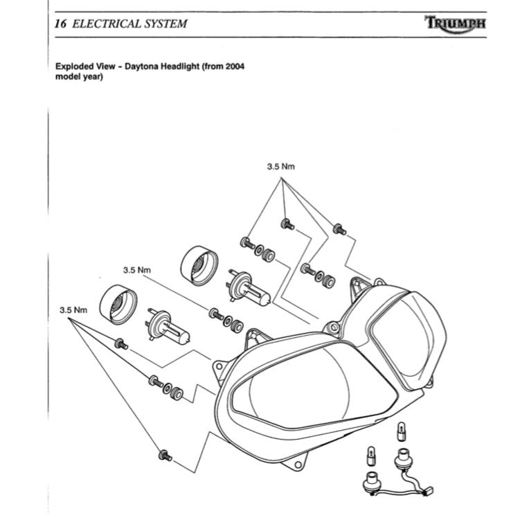 TRIUMPH DAYTONA 955i (2002-2006) SERVICE WORKSHOP MANUAL + OWNER'S MANUAL