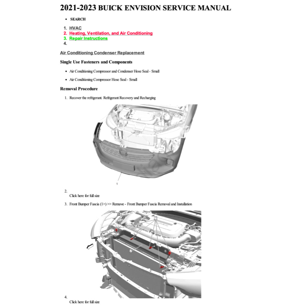 BUICK ENVISION (2021+) SERVICE WORKSHOP MANUAL