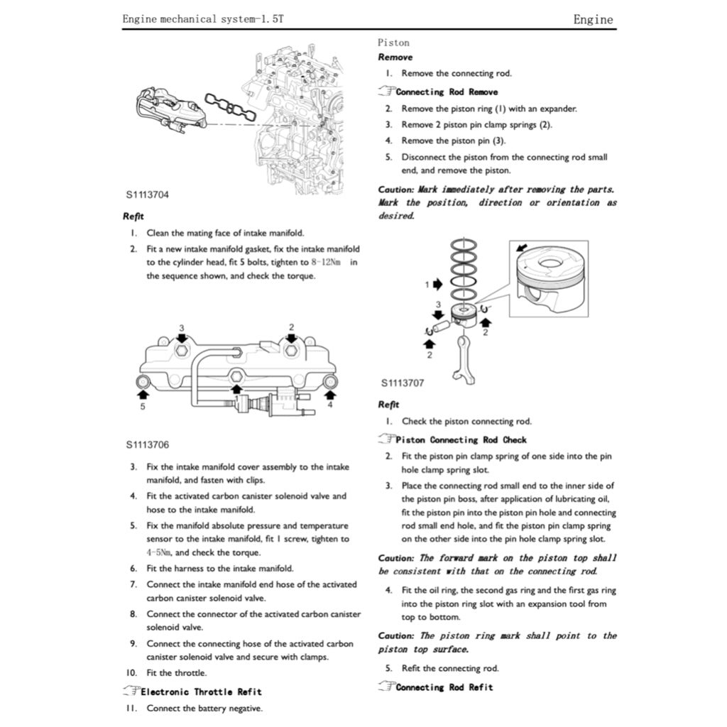 MG HS (2019+) SERVICE WORKSHOP MANUAL
