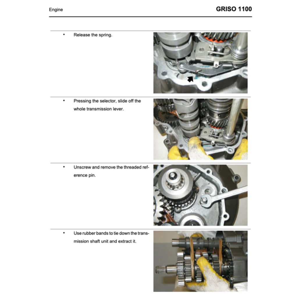 MOTO GUZZI GRISO 1100 (2005-2015) SERVICE WORKSHOP MANUAL + PARTS CATALOGUE + OWNER'S MANUAL