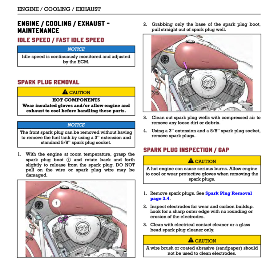 INDIAN SPRINGFIELD (2017-2022) SERVICE WORKSHOP MANUAL + OWNER'S MANUAL