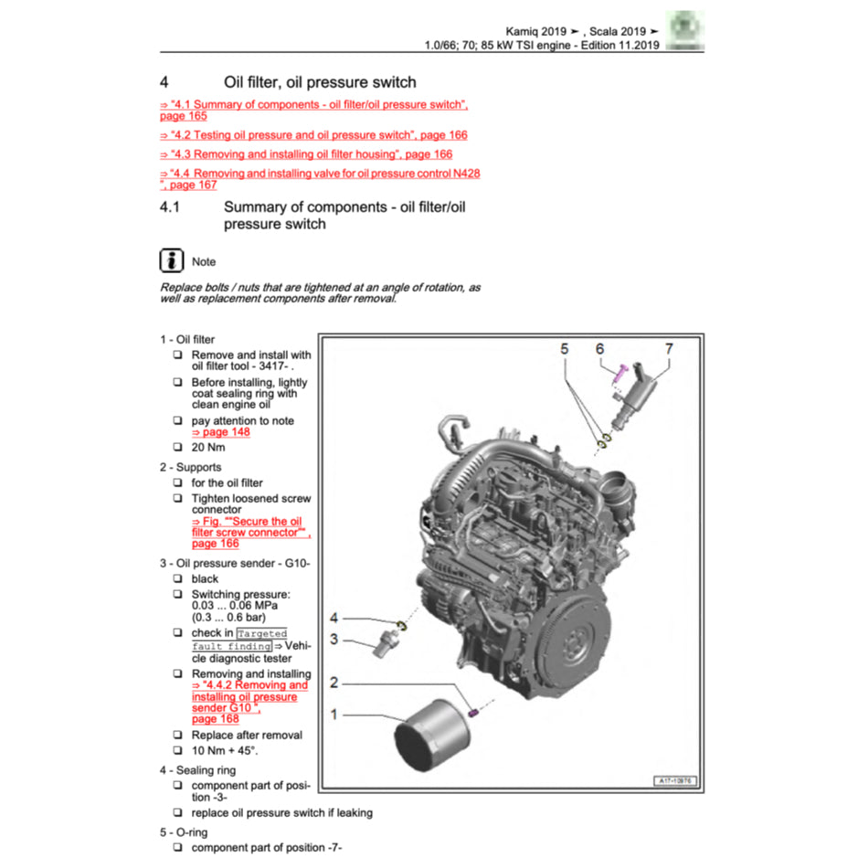 SKODA SCALA (2019+) SERVICE WORKSHOP MANUAL