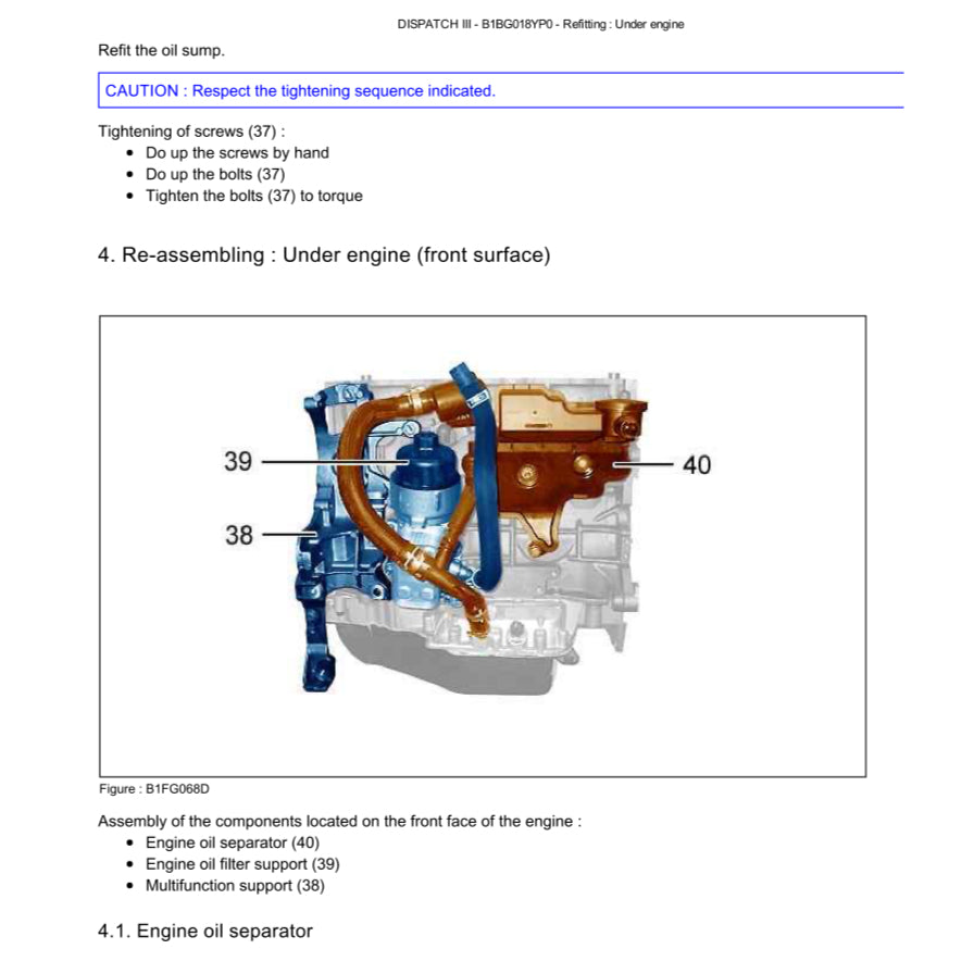 CITROEN DISPATCH III JUMPY (2007-2016) SERVICE WORKSHOP MANUAL