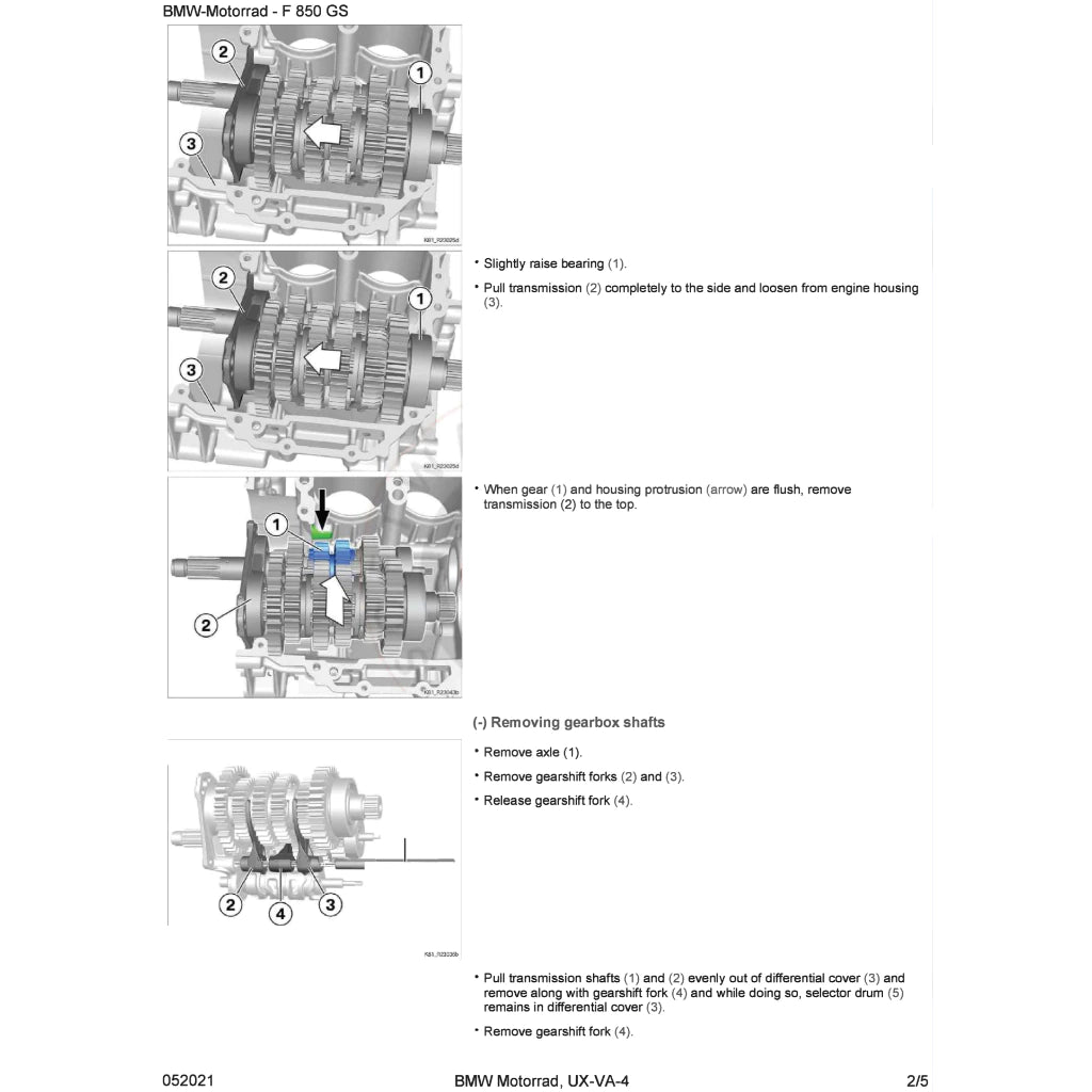 BMW F850 GS K81 (2018-2023) SERVICE WORKSHOP MANUAL + RIDER'S MANUAL