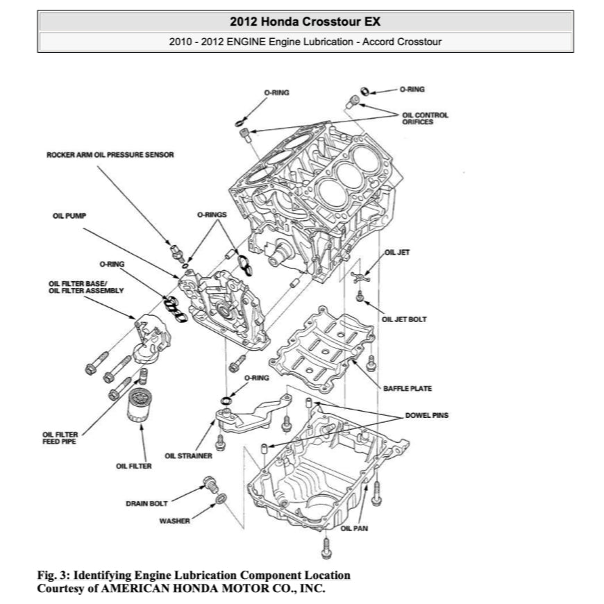 HONDA CROSSTOUR TF1/2 (2010-2015) SERVICE WORKSHOP MANUAL
