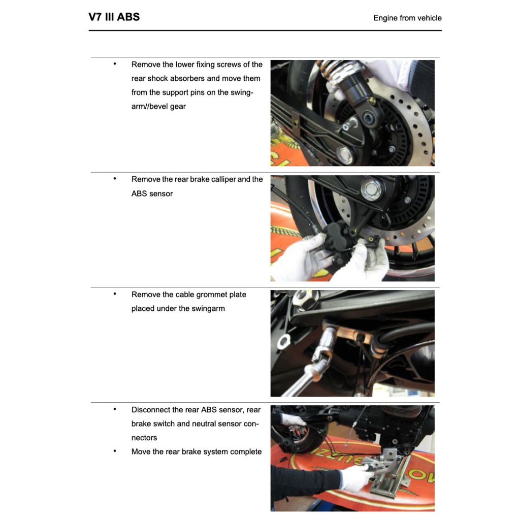 MOTO GUZZI V7 III E4 (2017-2021) SERVICE WORKSHOP MANUAL + PARTS CATALOGUE + OWNER'S MANUAL