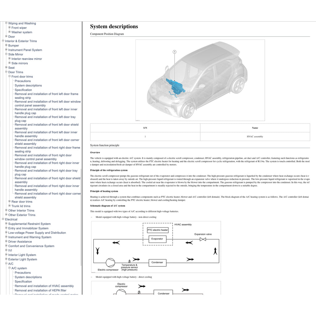 BYD SEAGULL EV (2023+) SERVICE WORKSHOP MANUAL