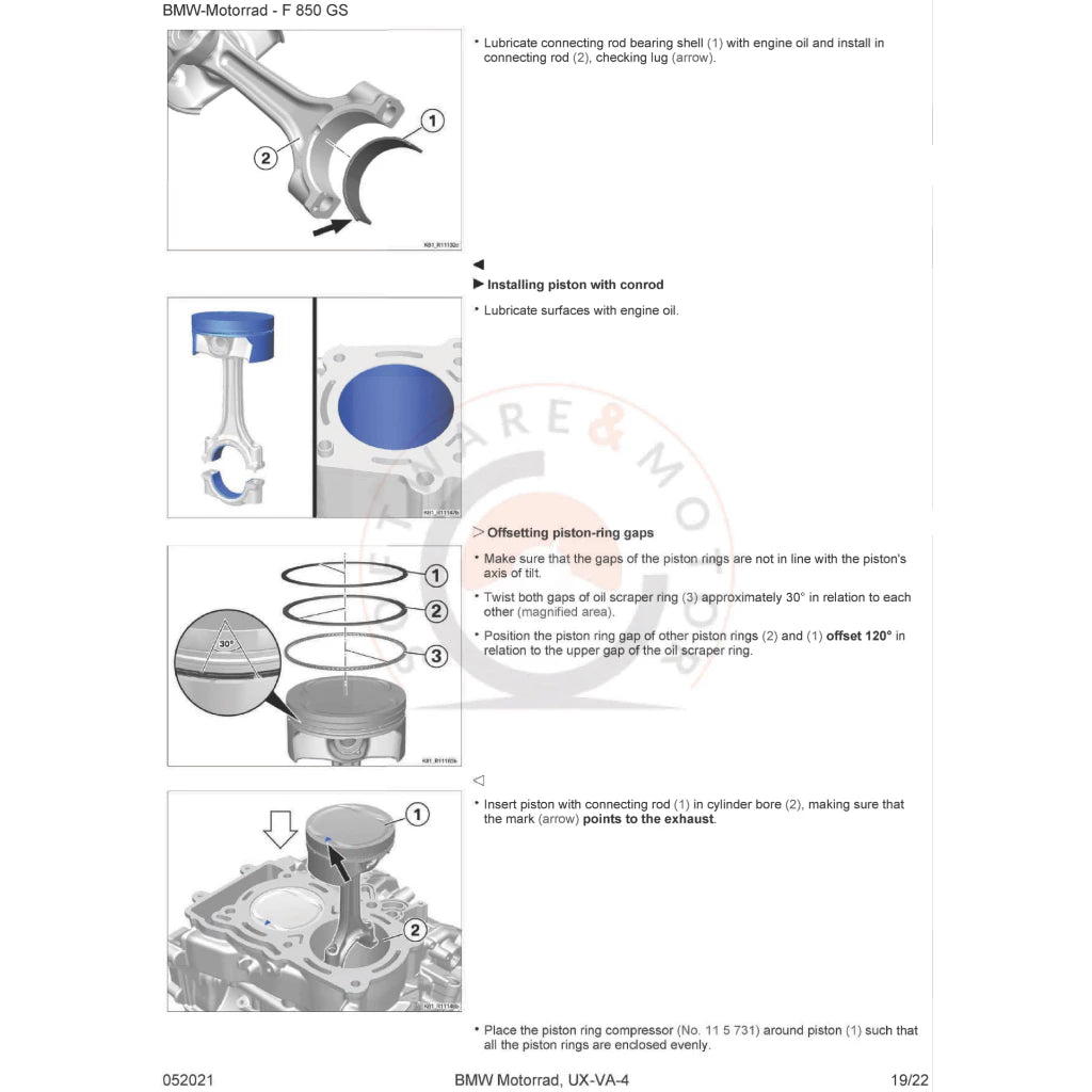 BMW F850 GS K81 (2018-2023) SERVICE WORKSHOP MANUAL + RIDER'S MANUAL