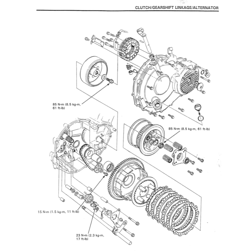 HONDA CBR600 F1 (1987-1990) SERVICE WORKSHOP MANUAL + SUPPLEMENTS K,L,M