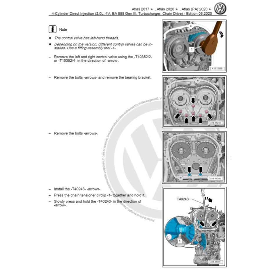 VW ATLAS (2O17-2024) SERVICE WORKSHOP MANUAL