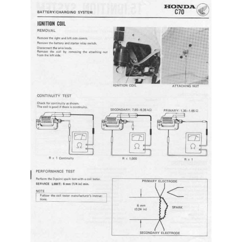 HONDA CUB70 C70 (1970-1991) SERVICE WORKSHOP MANUAL + PARTS CATALOGUE + OWNER'S MANUAL