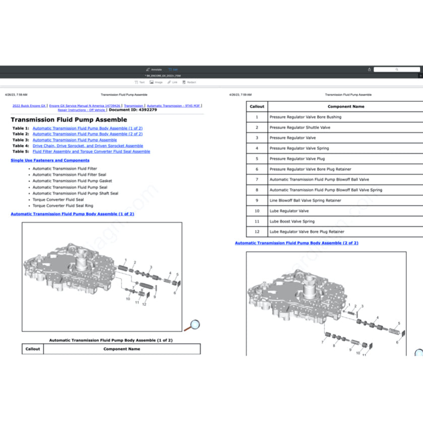 BUICK ENCORE GX (2019-2023) SERVICE WORKSHOP MANUAL