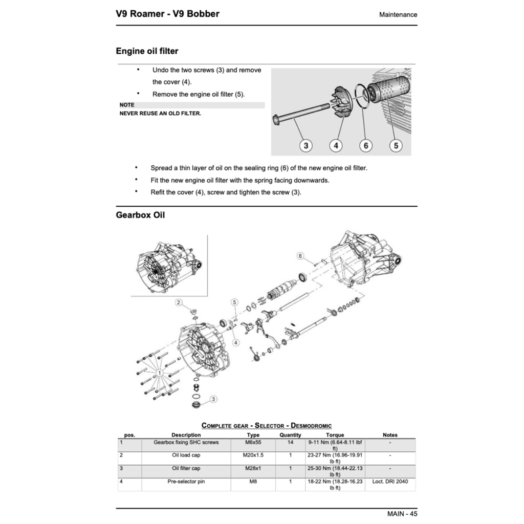 MOTO GUZZI V9 BOBBER V9 ROAMER (2016-2023) SERVICE WORKSHOP MANUAL + PARTS CATALOGUE + OWNER'S MANUAL
