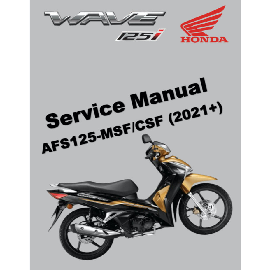 HONDA WAVE 125i (2021+) SERVICE WORKSHOP MANUAL + PARTS CATALOGUE+ OWNER'S MANUAL