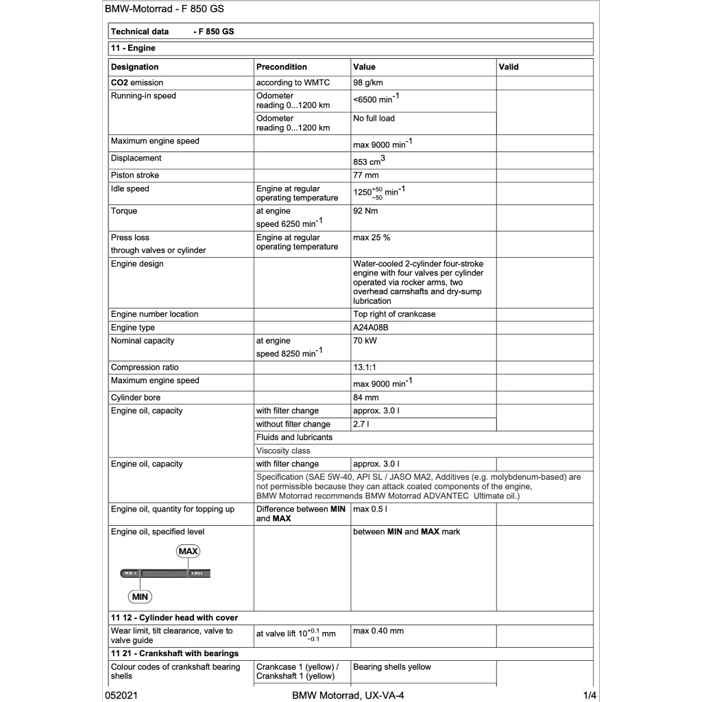 BMW F850 GS K81 (2018-2023) SERVICE WORKSHOP MANUAL + RIDER'S MANUAL
