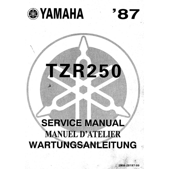 YAMAHA TZR250 2MA 3MA (1986-1995) SERVICE WORKSHOP MANUAL + PARTS CATALOGUE +OWNER'S MANUAL ENGLISH/JAPANESE
