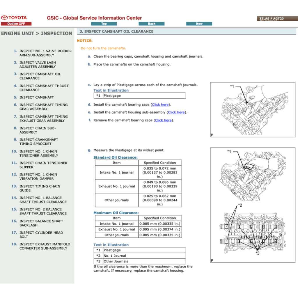 TOYOTA SCION TC ZELAS AGT20 (2010-2016) ONLINE SERVICE WORKSHOP MANUAL