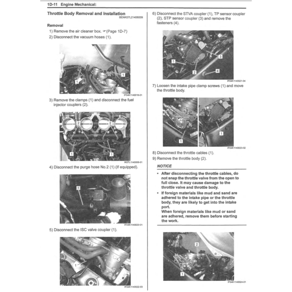 SUZUKI GSX-S 1000S KATANA (2019-2023) SERVICE WORKSHOP MANUAL + OWNER'S MANUAL