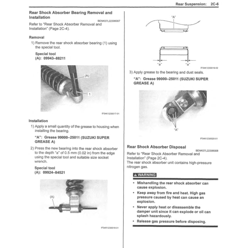 SUZUKI GSX-S 1000S KATANA (2019-2023) SERVICE WORKSHOP MANUAL + OWNER'S MANUAL