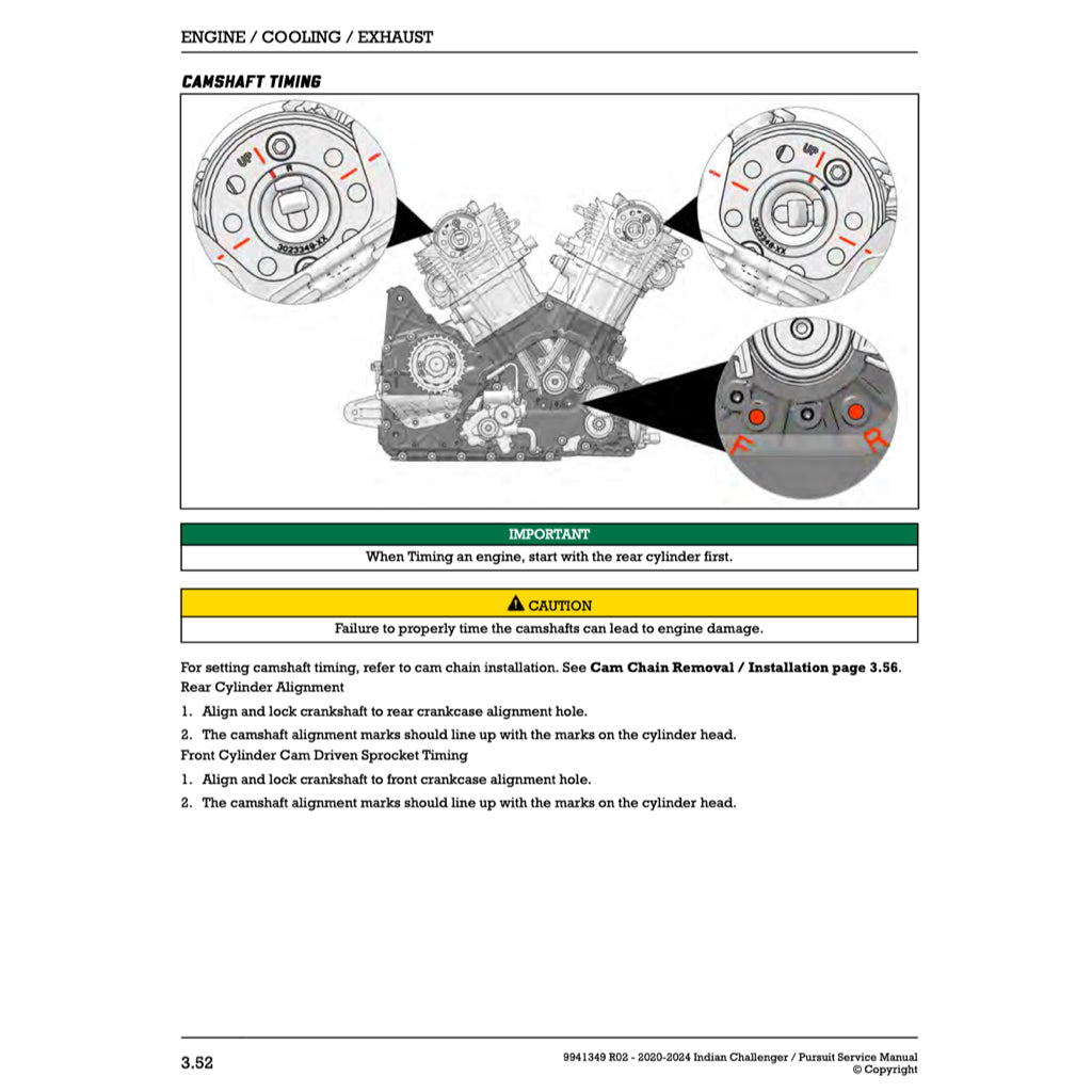 INDIAN CHALLENGER / PURSUIT (2020+) SERVICE WORKSHOP MANUAL + OWNER'S MANUAL