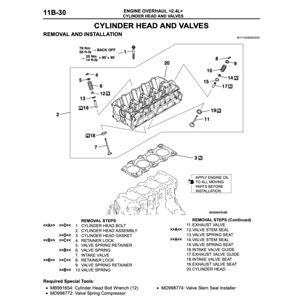 MITSUBISHI ECLIPSE & SPYDER D52A/D53A (1999-2005) SERVICE WORKSHOP MANUAL