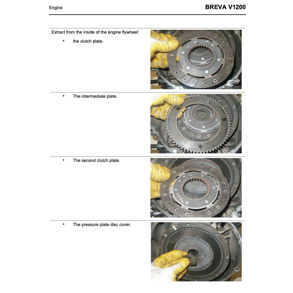 MOTO GUZZI BREVA V1200 (2008-2011) SERVICE WORKSHOP MANUAL + PARTS CATALOGUE + OWNER'S MANUAL
