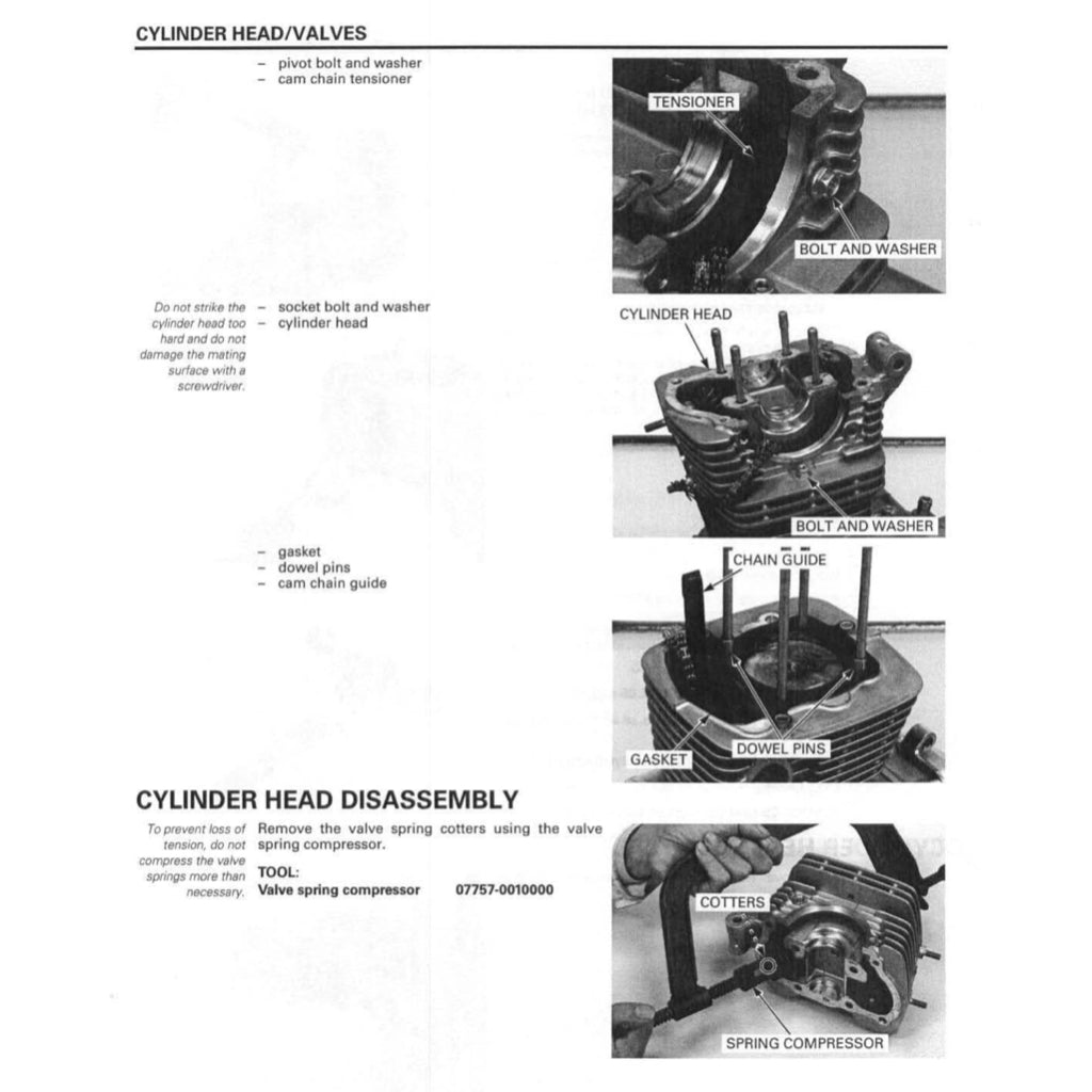 HONDA CRF230F (2003-2013) SERVICE WORKSHOP MANUAL + OWNER'S MANUAL