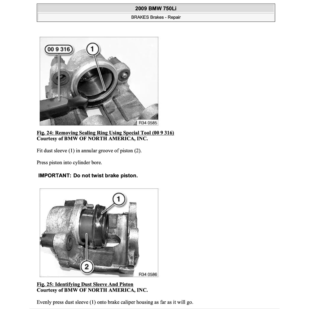 BMW 7 SERIES F01/02/03 750 LI/760Li (2008-2015) SERVICE WORKSHOP MANUAL