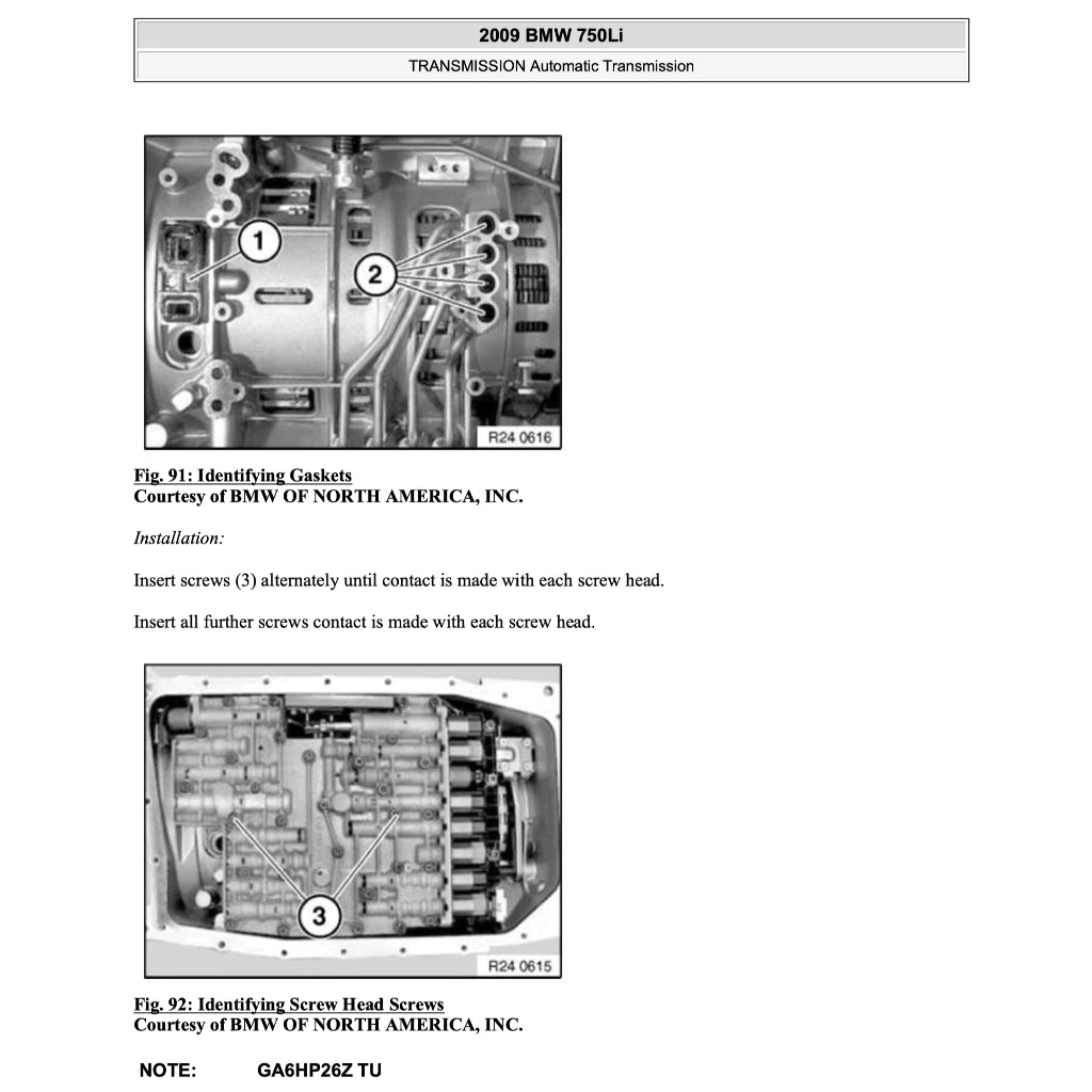 BMW 7 SERIES F01/02/03 750 LI/760Li (2008-2015) SERVICE WORKSHOP MANUAL