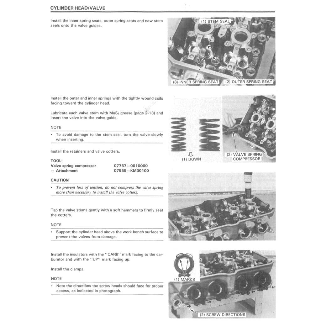 HONDA CBR600 F1 (1987-1990) SERVICE WORKSHOP MANUAL + SUPPLEMENTS K,L,M