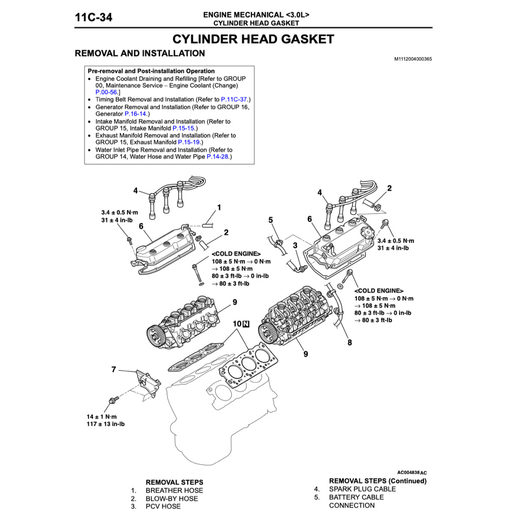 MITSUBISHI ECLIPSE & SPYDER D52A/D53A (1999-2005) SERVICE WORKSHOP MANUAL