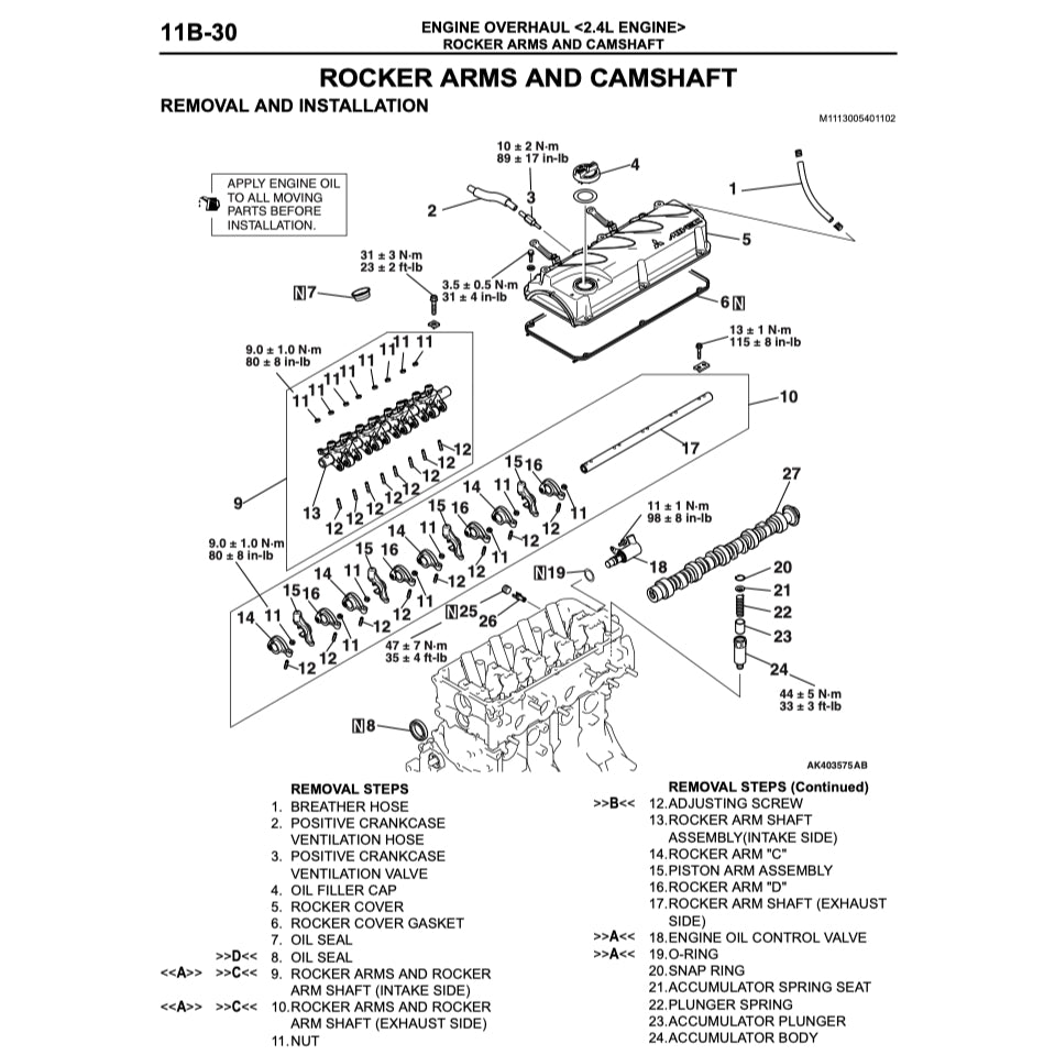 MITSUBISHI ECLIPSE DK2A/DK4A (2006-2012) SERVICE WORKSHOP MANUAL