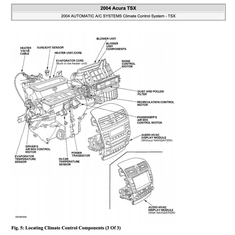 ACURA TSX CL9 (2004-2009) SERVICE WORKSHOP MANUAL
