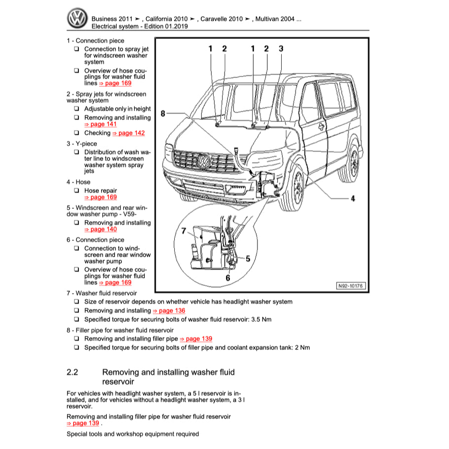 VW TRANSPORTER T5 (2003-2015) SERVICE WORKSHOP MANUAL
