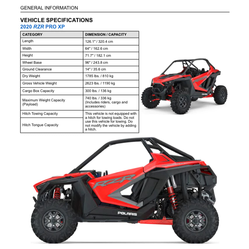 POLARIS RZR PRO XP/4 ATV (2021-2022) SERVICE WORKSHOP MANUAL