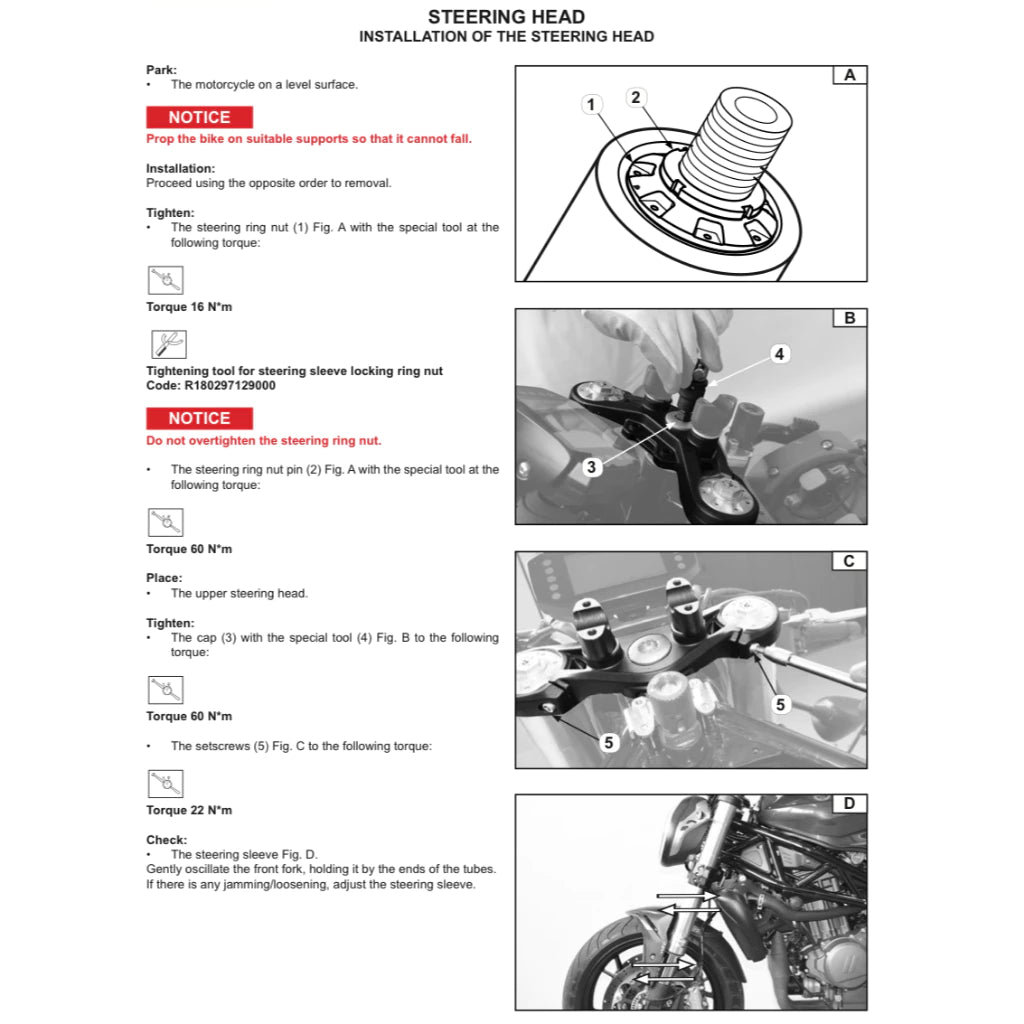 BENELLI 752S (2020+) SERVICE WORKSHOP MANUAL + PARTS CATALOGUE + OWNER'S MANUAL