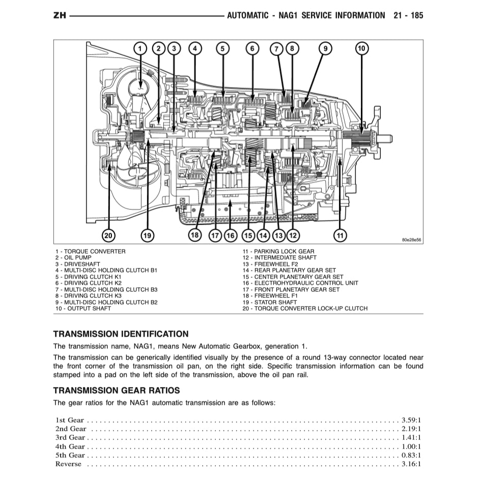 CHRYSLER CROSSFIRE ZH (2004-2008) SERVICE WORKSHOP MANUAL