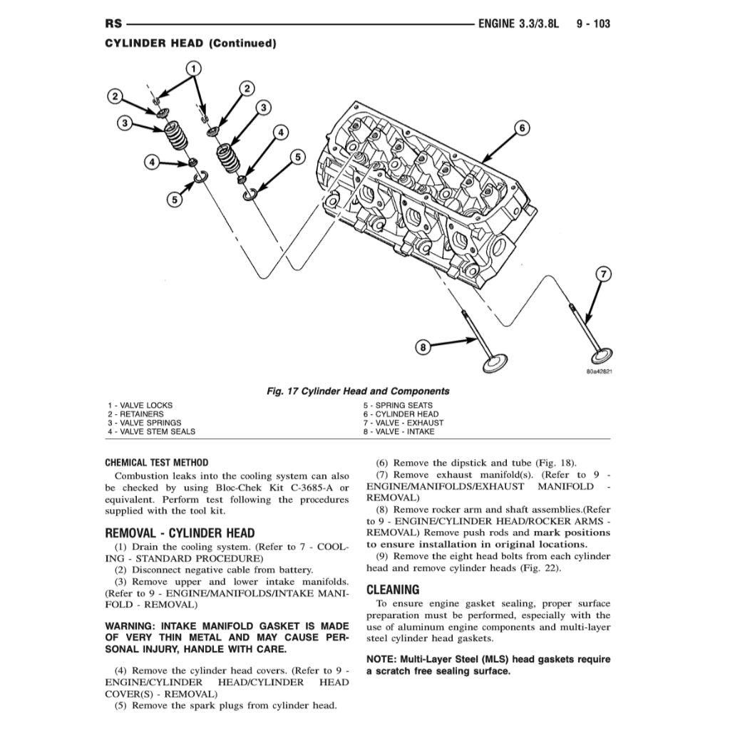 CHRYSLER VOYAGER (2000-2007) SERVICE WORKSHOP MANUAL