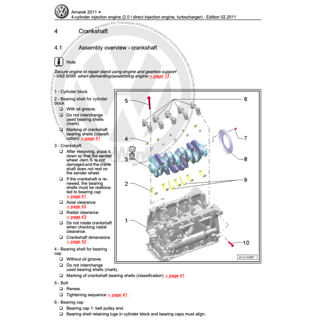 VW AMAROK S6/S7 (2017-2021) SERVICE WORKSHOP MANUAL