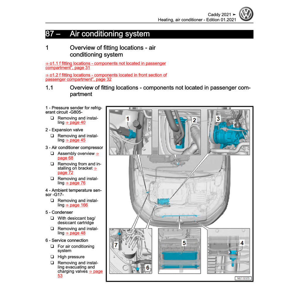 VW CADDY 5 SB (2021+) SERVICE WORKSHOP MANUAL