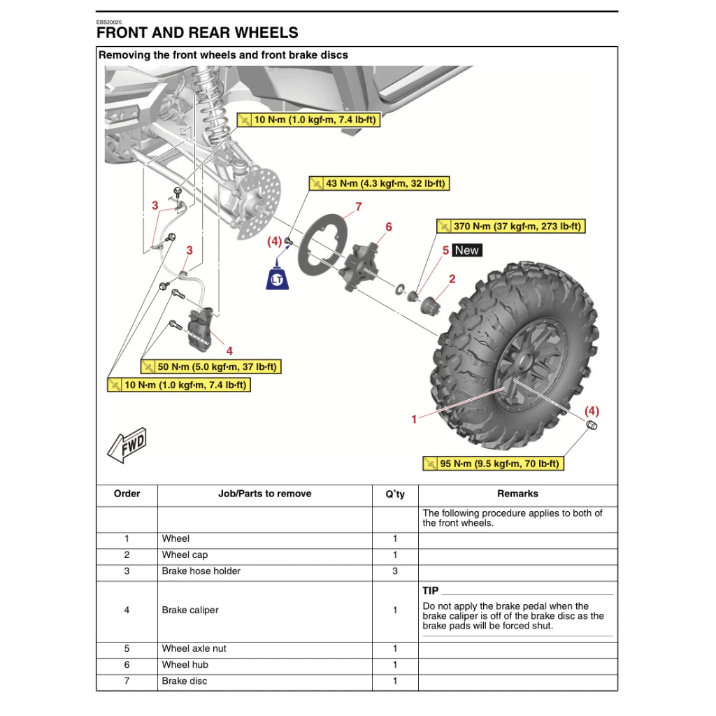 YAMAHA WOLVERINE X4 (2018-2020) ATV SERVICE WORKSHOP MANUAL