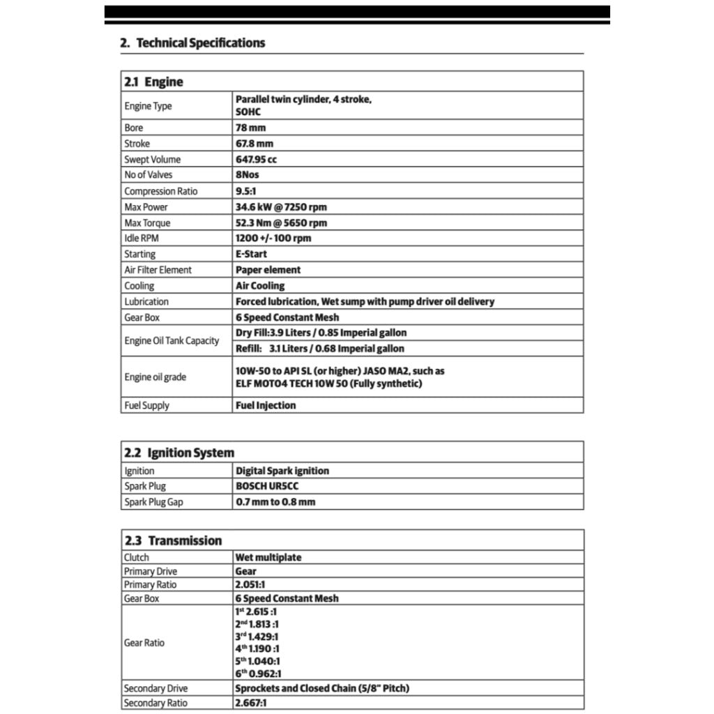ROYAL ENFIELD SUPER METEOR 650 (2023+) SERVICE MANUAL + OWNER'S MANUAL