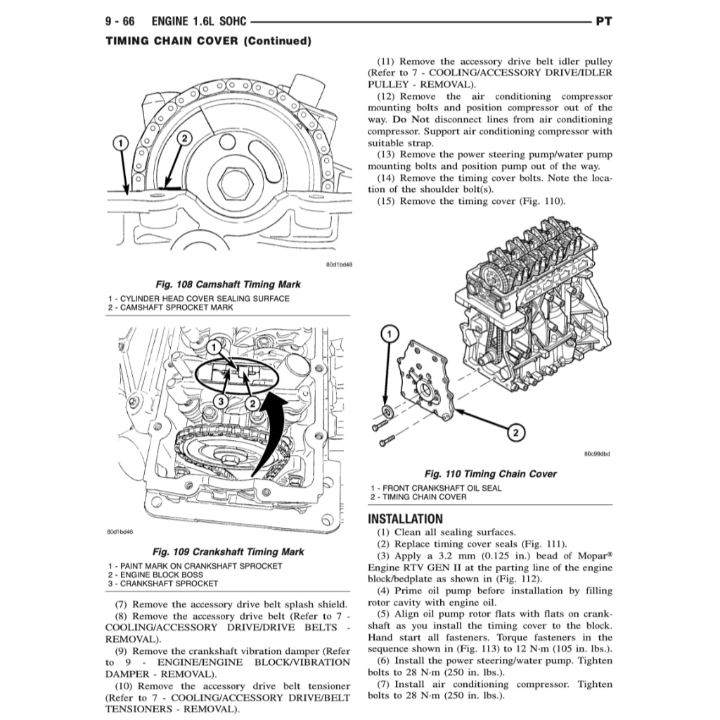 CHRYSLER PT CRUISER (2000-2010) SERVICE WORKSHOP MANUAL