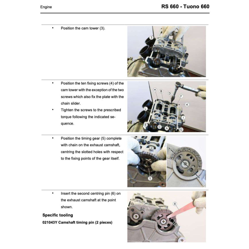 APRILIA RS 660 & TUONO 660 (2020-2025) SERVICE WORKSHOP MANUAL + PARTS CATALOGUE + OWNER'S MANUAL